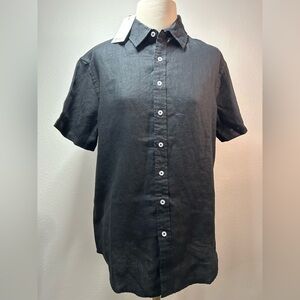 NWT Quince 100% European Linen Relaxed Short Sleeve Shirt - Size Small